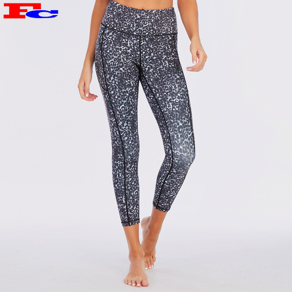 Work Out Apparel Woman Yoga Set Leopard Sportswear Suppliers