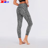 High Quality Leopard Printed Workout Tights Tummy Control Yoga Pants With Pockets