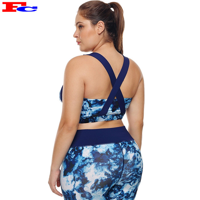 Chinese Activewear Manufacturer Plus Size Tie-Dye Fitness Workout Clothes For Women