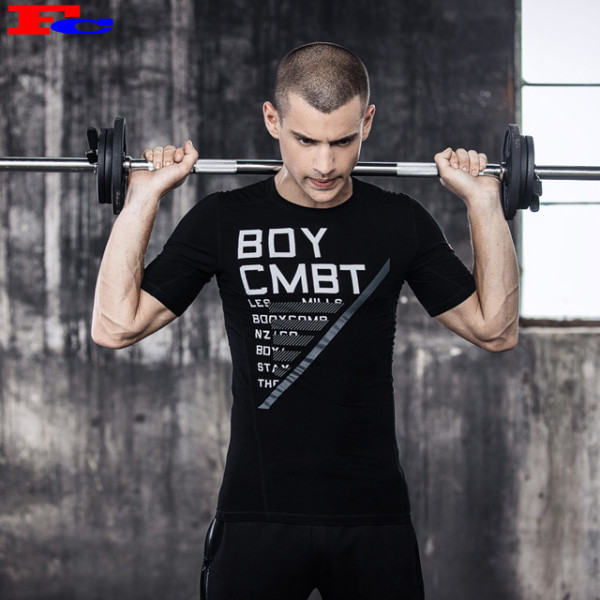 2020 Custom Letters Print T Shirts For Men Athletic Fit T Shirts Supplier