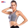 Custom Moisture Wicking Ladies Ribbed Crop Fitness Tank Top With Built In Bra