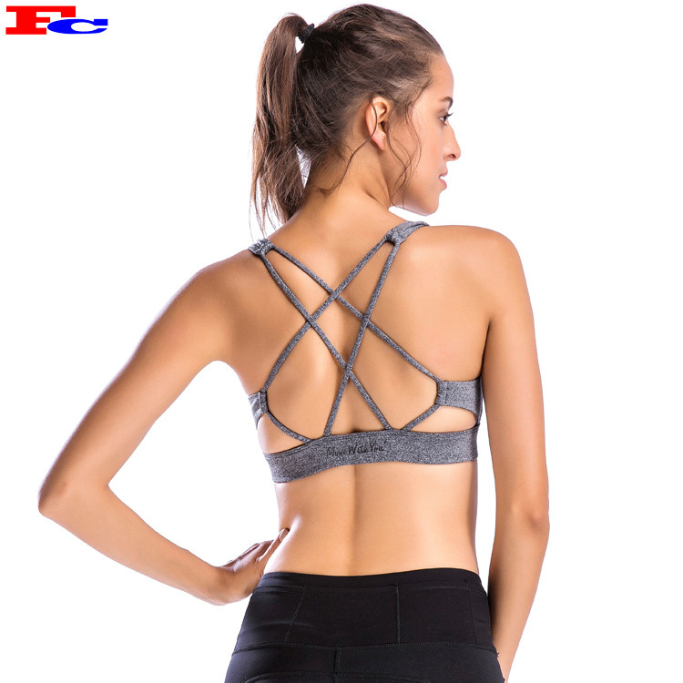 Wholesale Gym Workout Fitness Custom Logo Sports Bra Crop Top