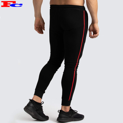 Mens' High Quality Cotton Exercise Gym Black Slim Fit Sweatpant Joggers