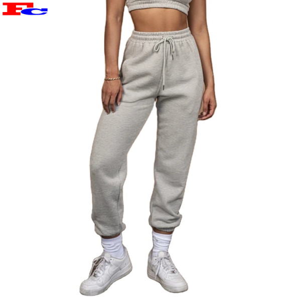 Custom Womens Jogger Pants Active Cotton Fleece Sweat Track Pants