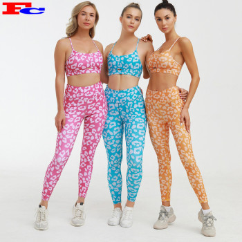 Activewear Affordable Women Fitness Leggings Sports Bra Set With OEM Logo