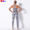 Custom Leopard Printed High Waist Yoga Wear Set Fashion Workout Clothes For Women