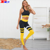 Hot Yoga Workout Clothes Set Wear High Waist Sports Bra and Leggings