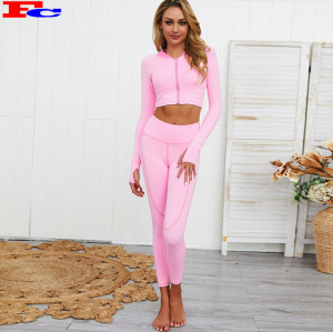 Women Fitness Sport Yoga Jacket And Pants Workout Jacket And Legging Sets