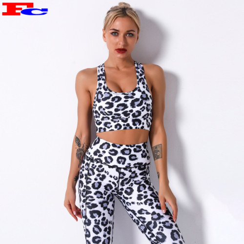 Women Quick-drying Bra Fitness Print Leopard Yoga Bra Activewear Manufacturer China