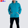 Sportswear Factory China Men's Workout Cotton Embroidery Turquoise Slim Fit Hoodies