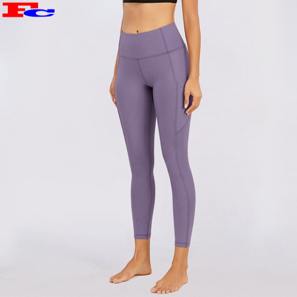 Custom Gym Leggings High Waist Athletic Leggings Women Stretchy Squat Proof Gym Tights