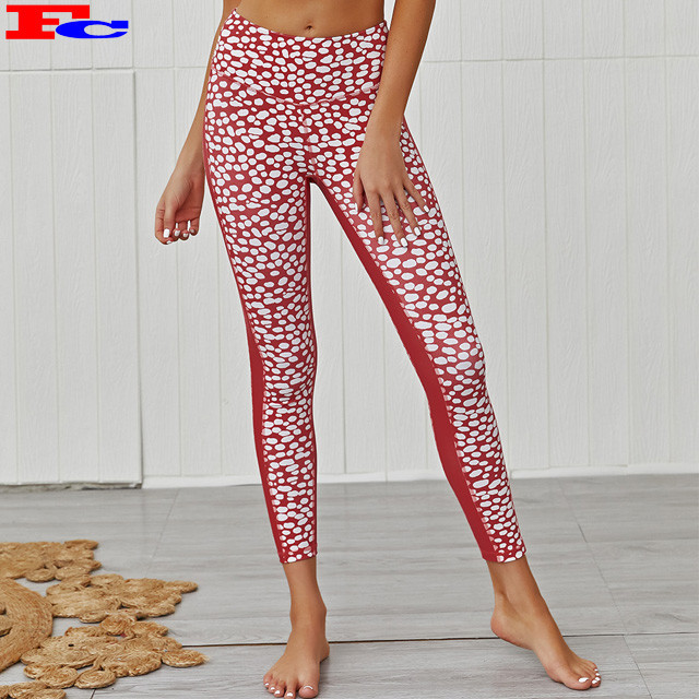 2020 New Sublimation Mesh Patchwork Gym Leggings Yoga Pants Mesh