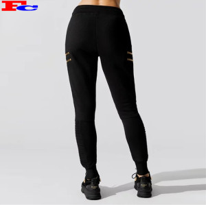 Custom Logo Sportswear Zip Pocket Design Sweatpants Ladies