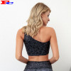 Women Leopard One Shoulder Sports Bra Fitness Bra Tops Custom Logos Wholesale