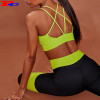 Fluorescent Green Sport Stretchy Gym Bra Top For Women