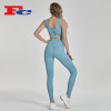Fengcai Latest Design Twisted Back Sports Bra Sets Trendy Yoga Clothes