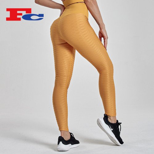 Sweat Wicking Jacquard Fabric Workout Leggings For Women --OEM & ODM Services