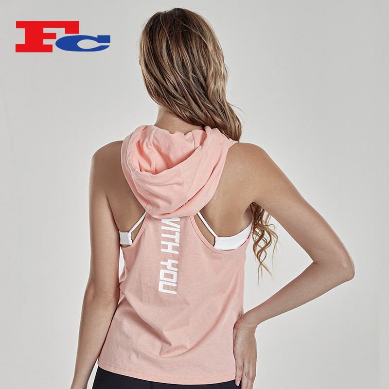 Summer Fashion Sleeveless T-Shirt Slim Fit Sleeveless Hoodie Women