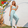 Bronzing Printed Hip-lifting Slim Leggings Set Fitness Leggings And Tops