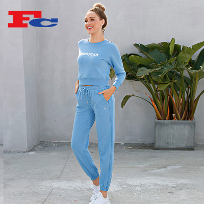 Loose Round Neck Top Tracksuit Autumn And Winter 2 Pcs Ins Trend