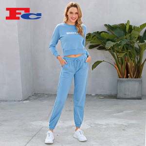Loose Round Neck Top Tracksuit Wholesale Autumn And Winter 2 Pcs Ins Trend