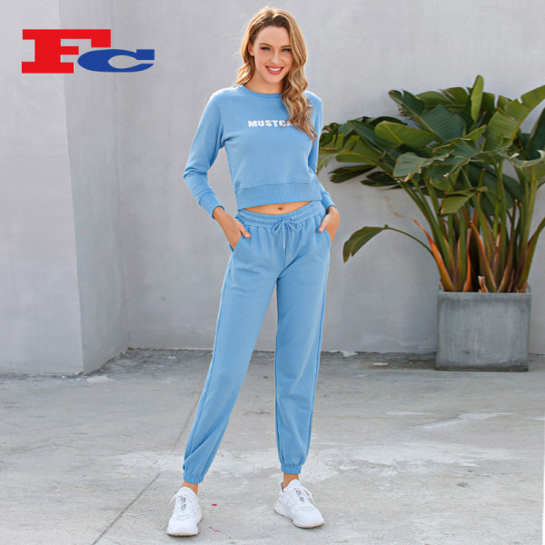 Loose Round Neck Top Tracksuit Autumn And Winter 2 Pcs Ins Trend