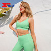 Wholesale Blank Gym Apparel Apple Green Thin Shoulder Strap Sports Bra Vendor