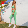 Blank Gym Apparel Apple Green Thin Shoulder Strap Sports Bra Vendor