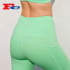 Yoga Leggings Wholesale Apple Green Butt Lift Fitness Tights With Pockets