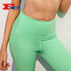 Yoga Leggings Wholesale Apple Green Butt Lift Fitness Tights With Pockets