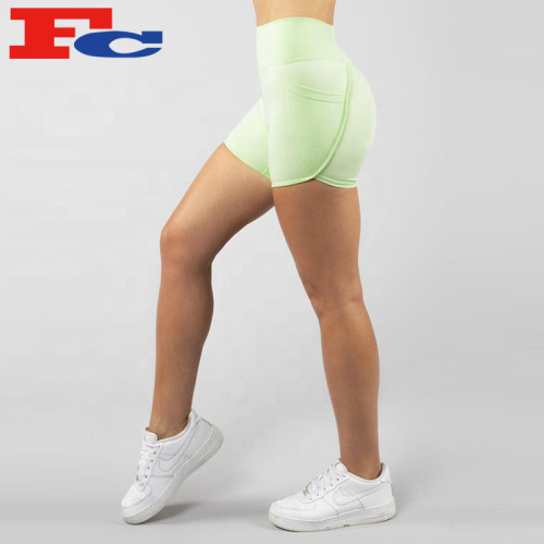 Quality Sports Shorts Custom Logo Womens Yoga Shorts With Pockets
