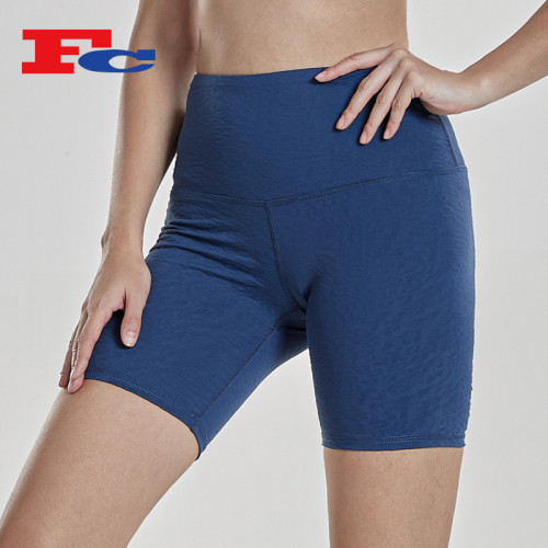 Plain Biker Shorts Wholesale Custom  Jacquard Printed Compression Shorts For Women