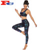 Custom Printed Gym Clothes Shiny Women Fitness Yoga Wear Supplier