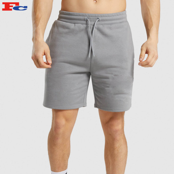 Custom Mens Fleece Summer Workout Sports Drawstring Sweat Shorts Supplier