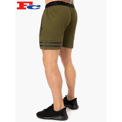 Men Sweat Shorts Fitness Sports Plus Size Heat Seal Zipper Training Shorts