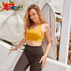 Workout Clothes Wholesale China Card Yellow Sports Bra & Brown Yoga Pants