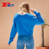 OEM Women Blue Sweatshirt Supplier Navel Cross Design Factory Manufacturer