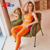 Gym Clothes Women Back Stitching Mesh Top Hollowed Out Hip Lifting Leggings