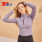 ODM Sports Sweatshirt Zip Half Placket Fitted Tee Long Sleeve Factory China