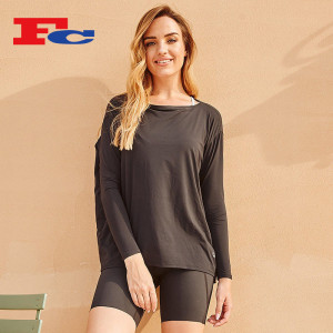 Women's Loose And Quick-Drying T-Shirt Breathable Long Sleeve Tees Bulk