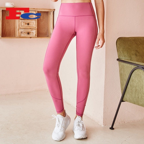 High Waist Peach Hip Lift Workout Leggings For Women