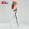 ODM Women Private Label Fitness Tracksuits Contrast Stitching Design