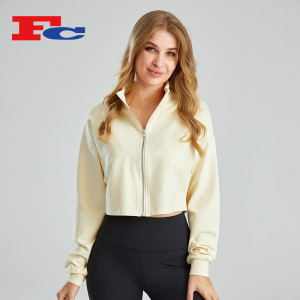 Wholesale Zip Up Jackets Short Cardigan Design