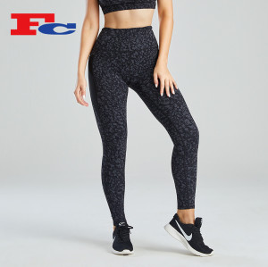 High Waist Leggings With Pockets Camouflage Digital Printing