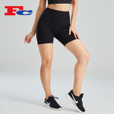 Custom Private Label Jacquard Fabric Ladies Biker Shorts Supplier