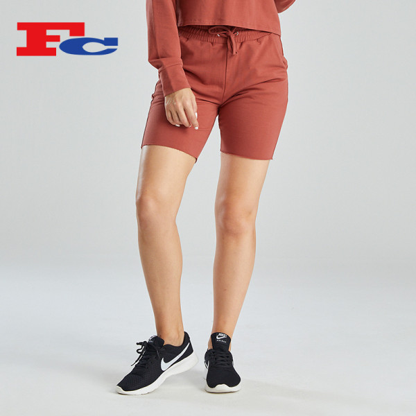 Wholesale Clothing Biker Shorts Drawstring Double Side Pocket Design