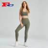 Custom Active Yoga Wear 2 Piece Fitness Sets Green Tracksuits Supplier China