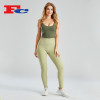 Yoga Workout Clothes Wholesale Dark And Light Green Design