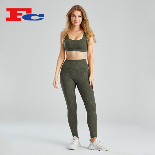 Workout Clothes For Wholesale Camouflage Jacquard Design