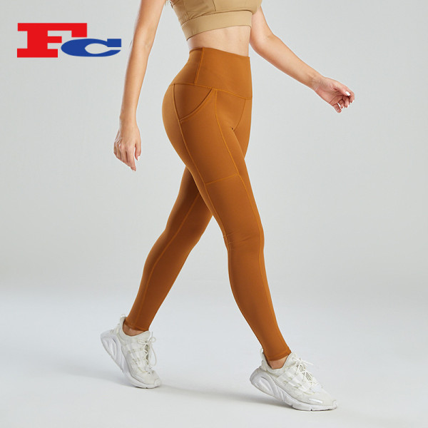 Yoga Pants Vendors Double Side Pocket Design China Sportswear Manufacturer